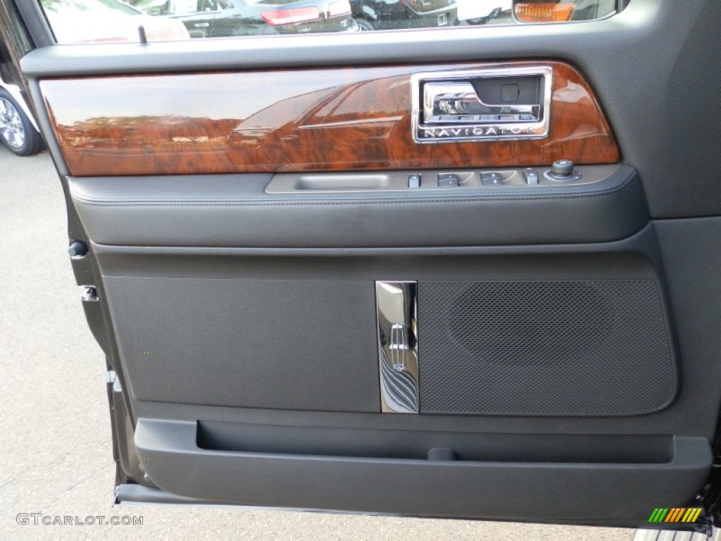 2013 Lincoln Navigator 4x4 Charcoal Black Door Panel Photo #71006333