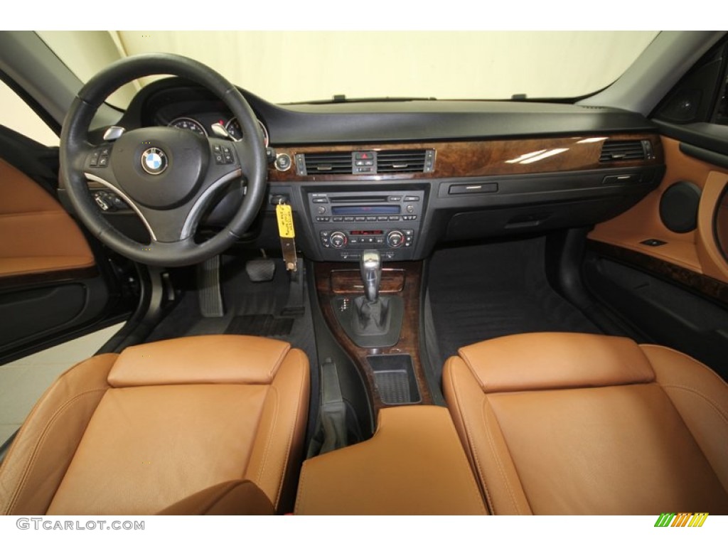 2009 3 Series 328i Coupe - Black Sapphire Metallic / Saddle Brown Dakota Leather photo #4