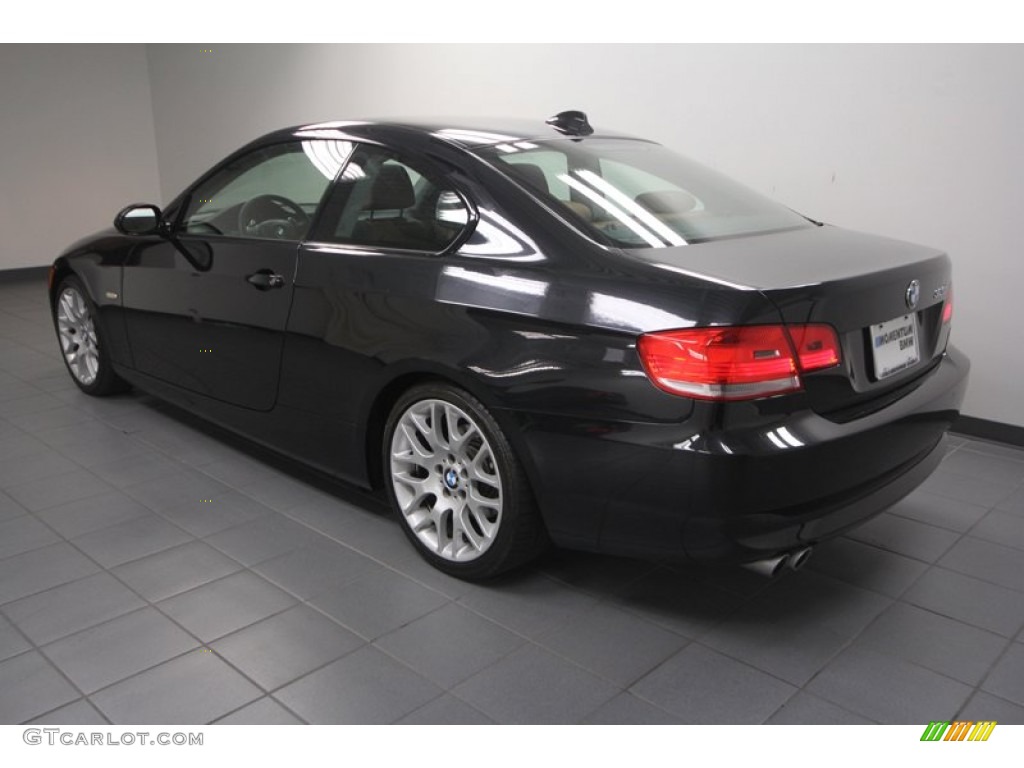 2009 3 Series 328i Coupe - Black Sapphire Metallic / Saddle Brown Dakota Leather photo #5