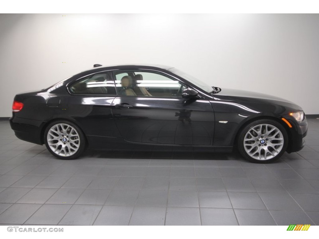 2009 3 Series 328i Coupe - Black Sapphire Metallic / Saddle Brown Dakota Leather photo #7