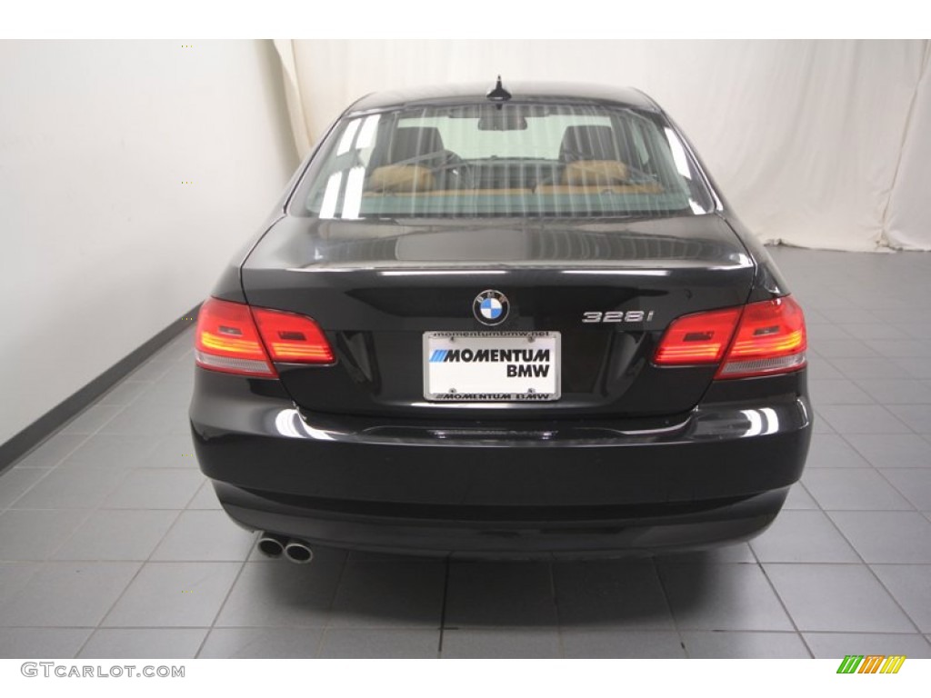 2009 3 Series 328i Coupe - Black Sapphire Metallic / Saddle Brown Dakota Leather photo #11