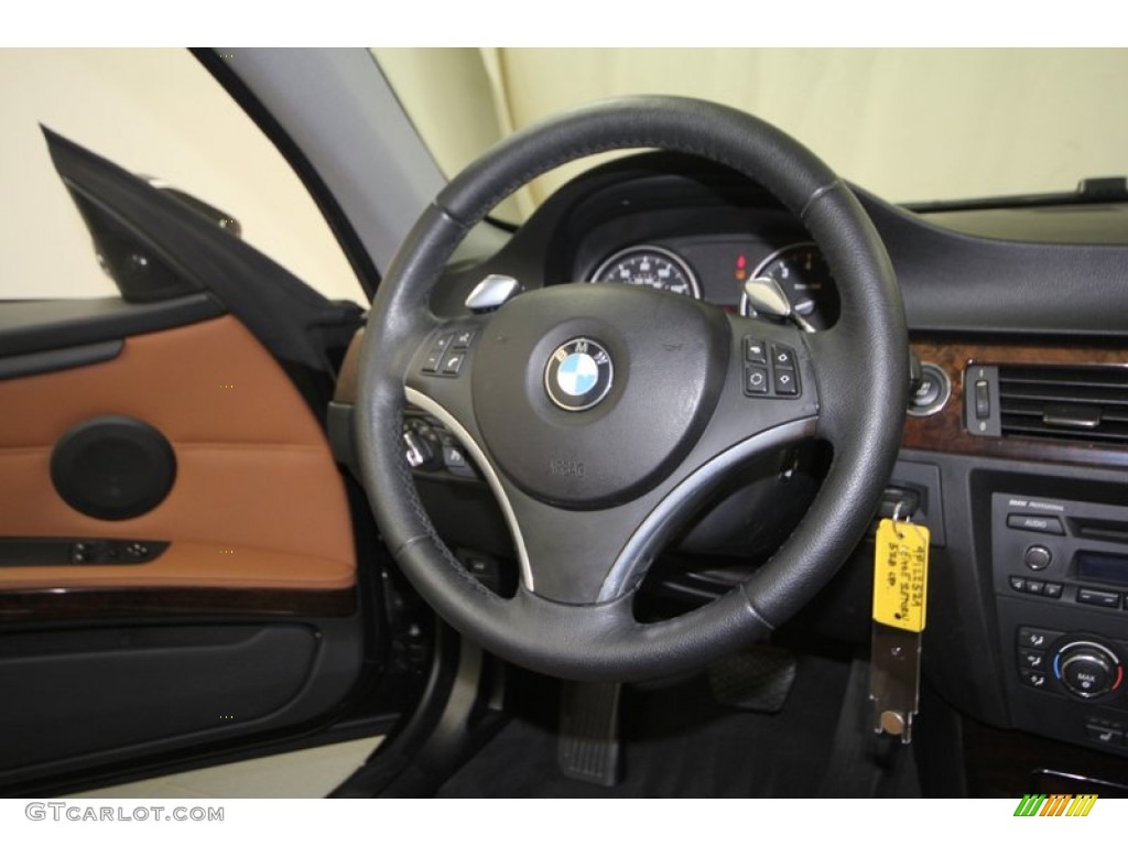 2009 3 Series 328i Coupe - Black Sapphire Metallic / Saddle Brown Dakota Leather photo #26