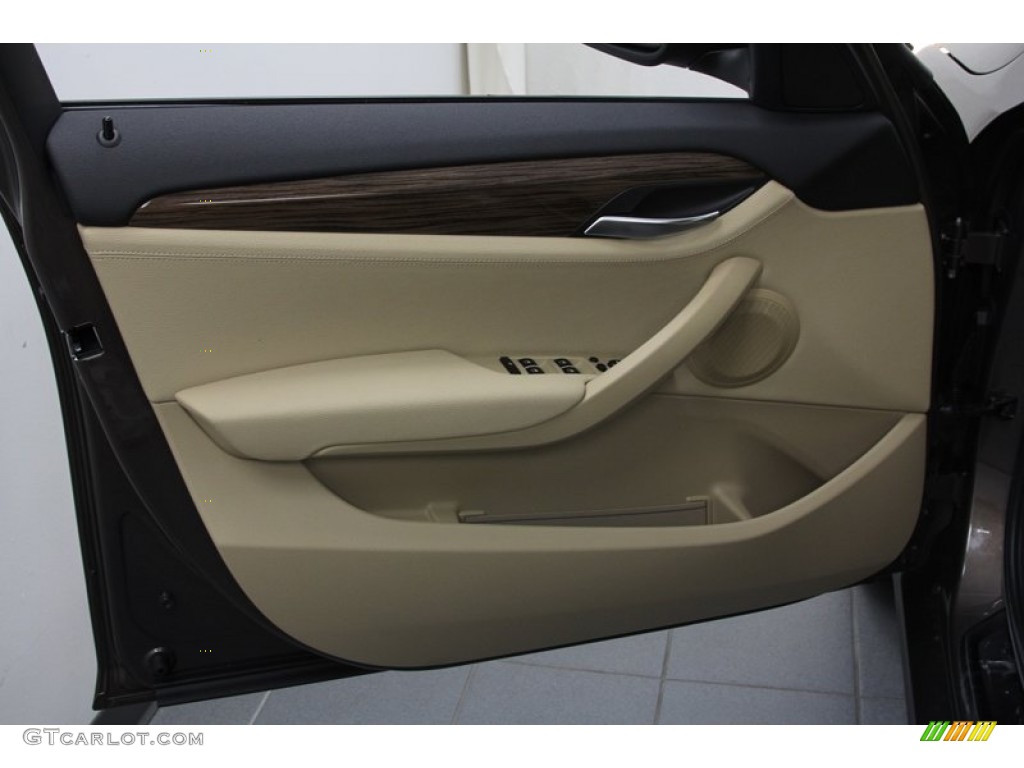 2013 BMW X1 sDrive 28i Beige Door Panel Photo #71007515