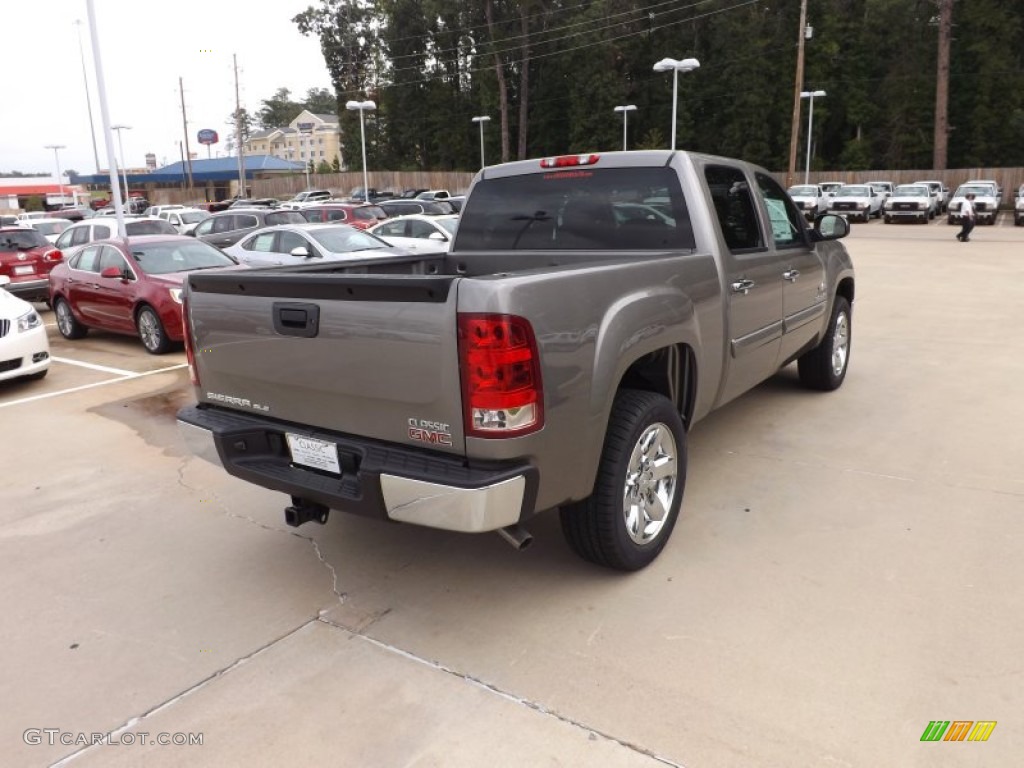 2013 Sierra 1500 SLE Crew Cab - Steel Gray Metallic / Ebony photo #5