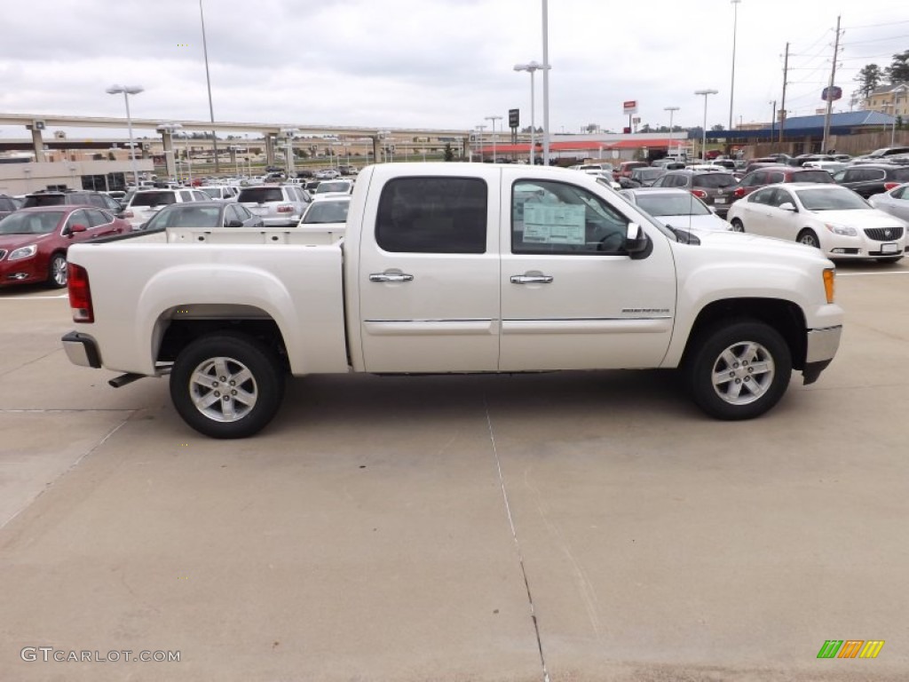 2013 Sierra 1500 SLE Crew Cab - White Diamond Tricoat / Ebony photo #6