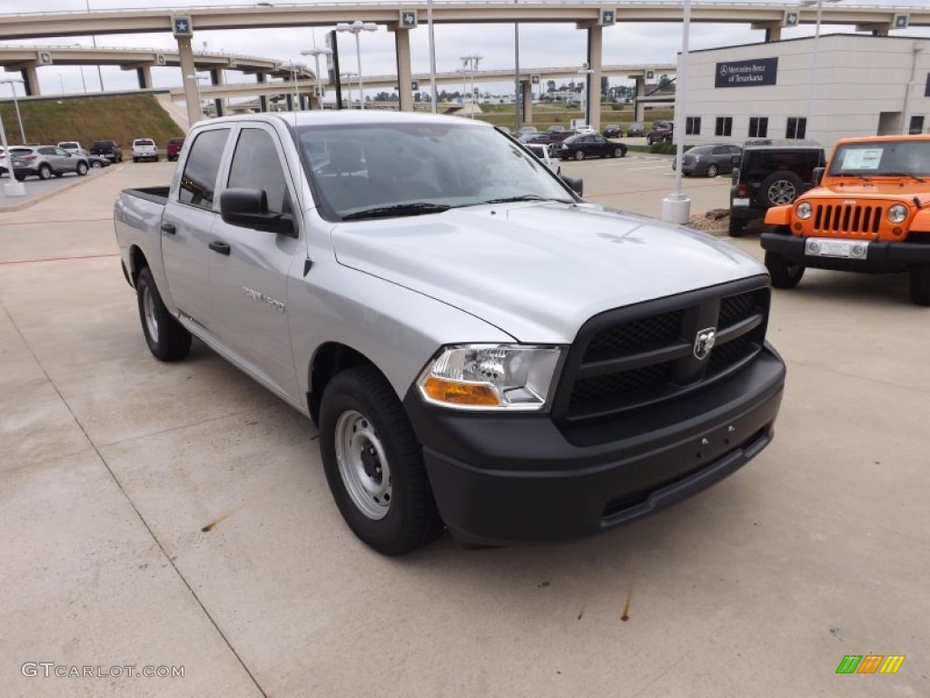 2012 Ram 1500 ST Crew Cab - Bright Silver Metallic / Dark Slate Gray/Medium Graystone photo #7