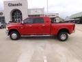 2012 Flame Red Dodge Ram 3500 HD Laramie Mega Cab 4x4  photo #2