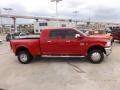 2012 Flame Red Dodge Ram 3500 HD Laramie Mega Cab 4x4  photo #6