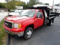 Fire Red 2012 GMC Sierra 3500HD Regular Cab 4x4 Dump Truck