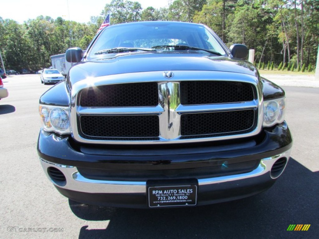 2003 Ram 1500 SLT Quad Cab 4x4 - Black / Dark Slate Gray photo #2