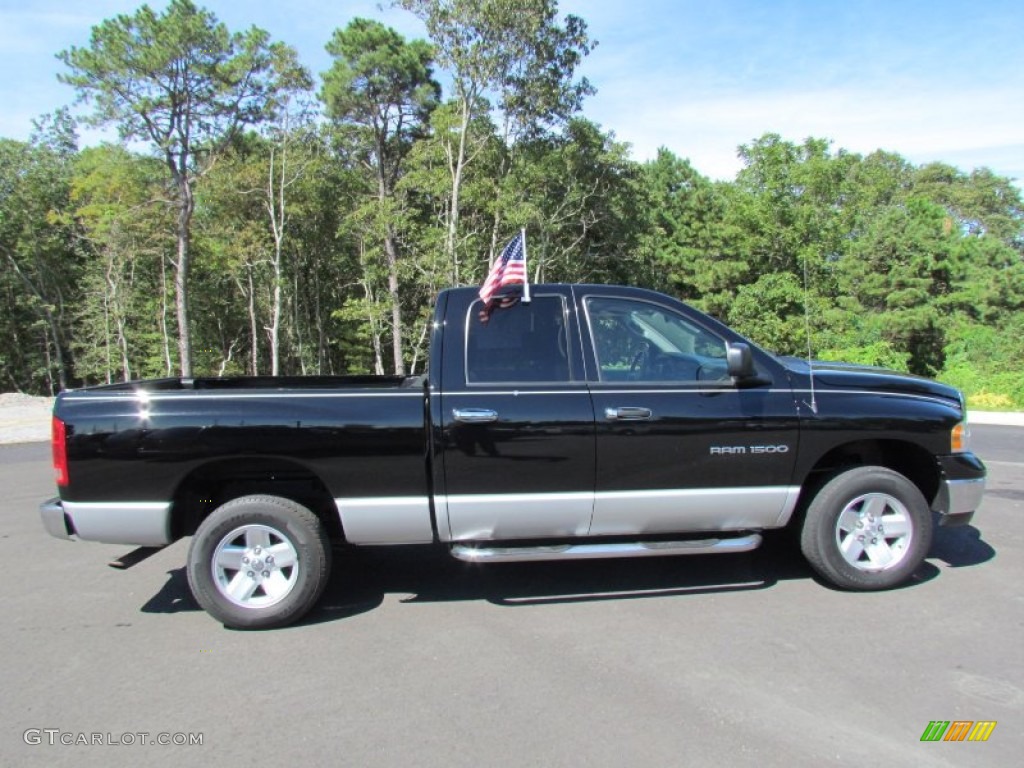 2003 Ram 1500 SLT Quad Cab 4x4 - Black / Dark Slate Gray photo #5