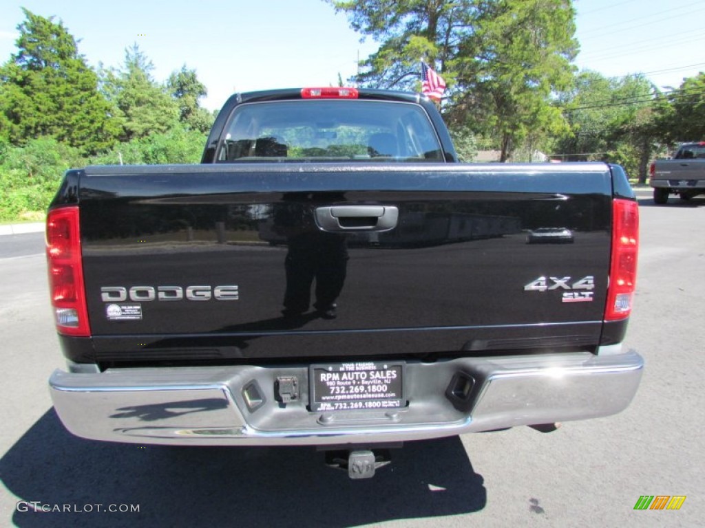 2003 Ram 1500 SLT Quad Cab 4x4 - Black / Dark Slate Gray photo #8