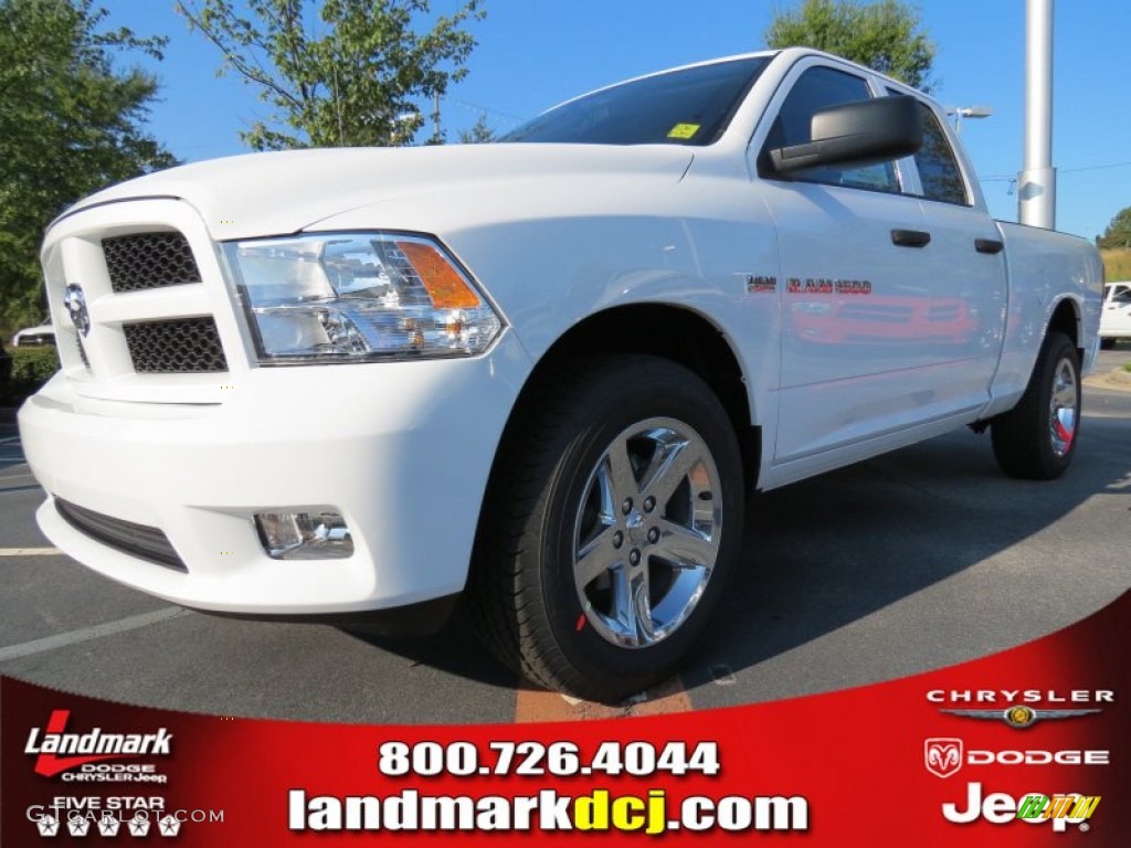 2012 Ram 1500 Express Quad Cab - Bright White / Dark Slate Gray/Medium Graystone photo #1