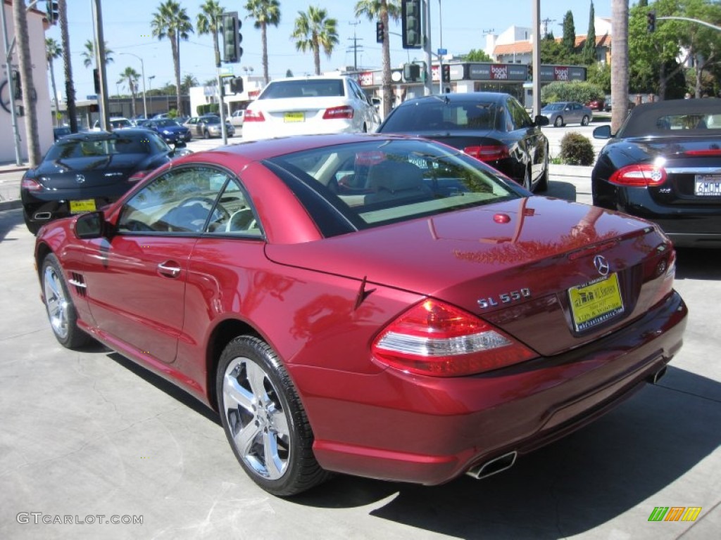 2009 SL 550 Roadster - Storm Red Metallic / Stone photo #4