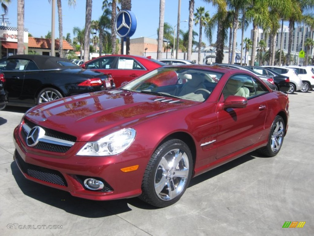 Storm Red Metallic 2009 Mercedes-Benz SL 550 Roadster Exterior Photo #71015027