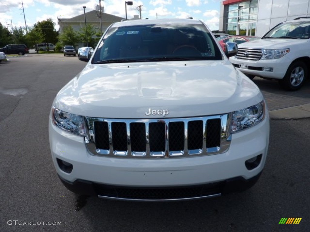 2012 Grand Cherokee Overland 4x4 - Stone White / New Saddle/Black photo #2