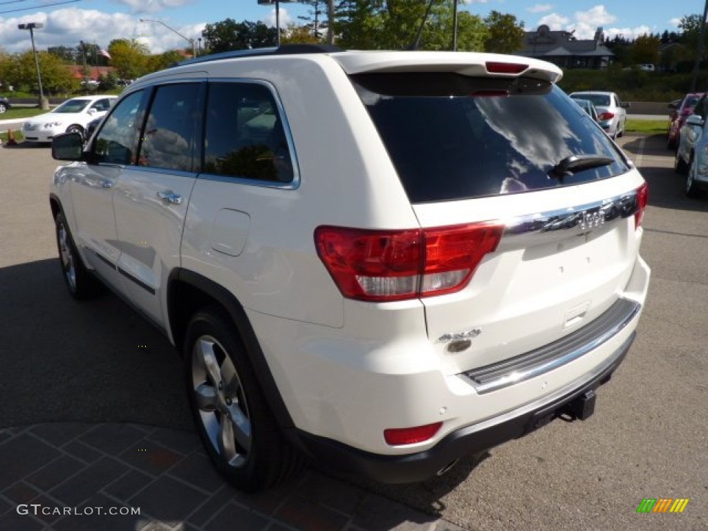 2012 Grand Cherokee Overland 4x4 - Stone White / New Saddle/Black photo #5