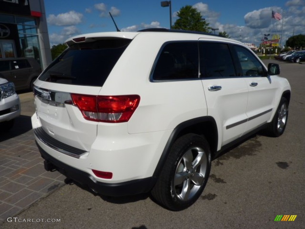2012 Grand Cherokee Overland 4x4 - Stone White / New Saddle/Black photo #7