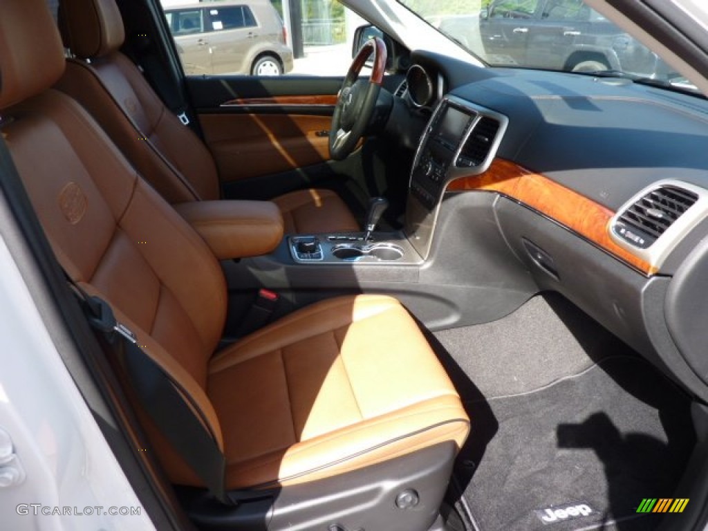 2012 Grand Cherokee Overland 4x4 - Stone White / New Saddle/Black photo #10