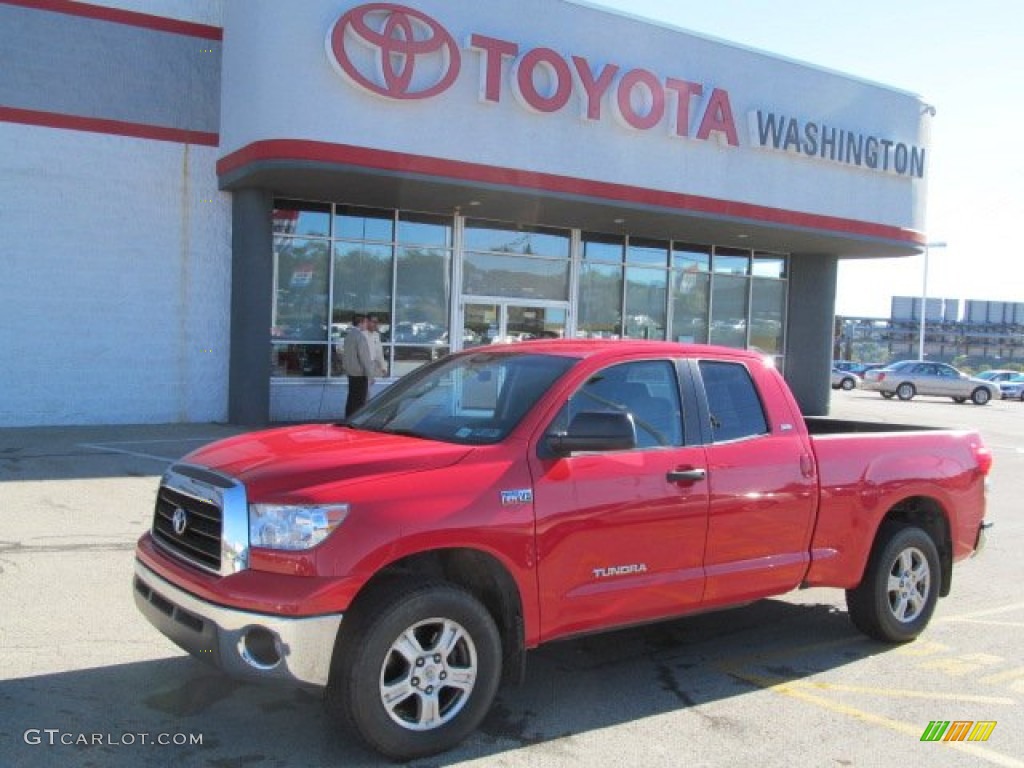 2009 Tundra Double Cab 4x4 - Radiant Red / Graphite Gray photo #1