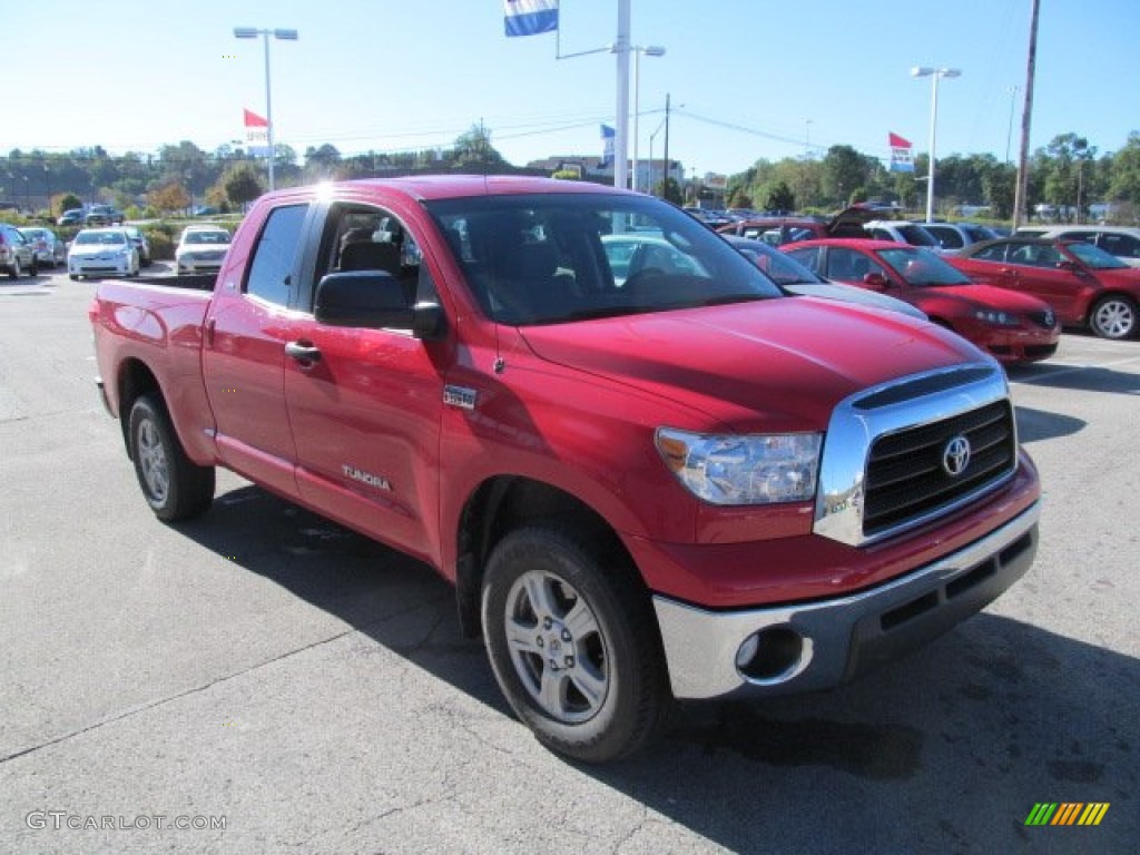 2009 Tundra Double Cab 4x4 - Radiant Red / Graphite Gray photo #9