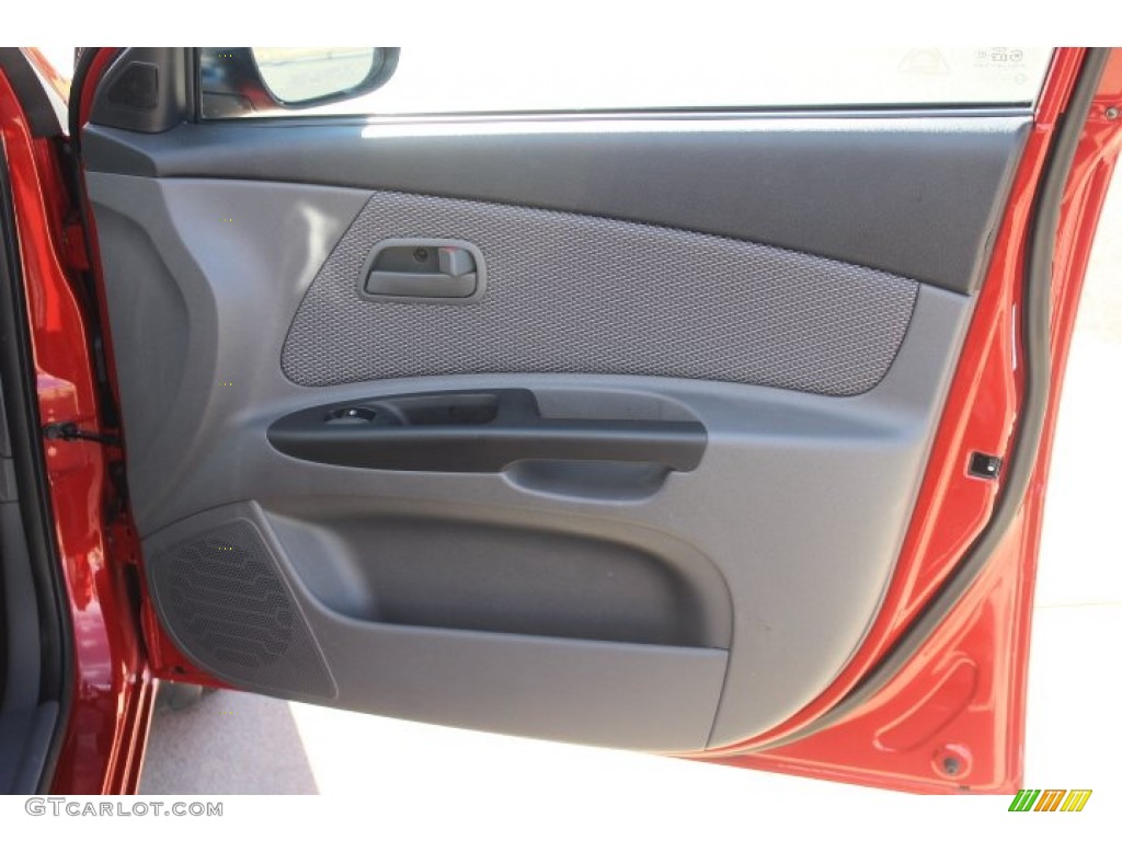 2010 Kia Rio LX Sedan Gray Door Panel Photo #71016941