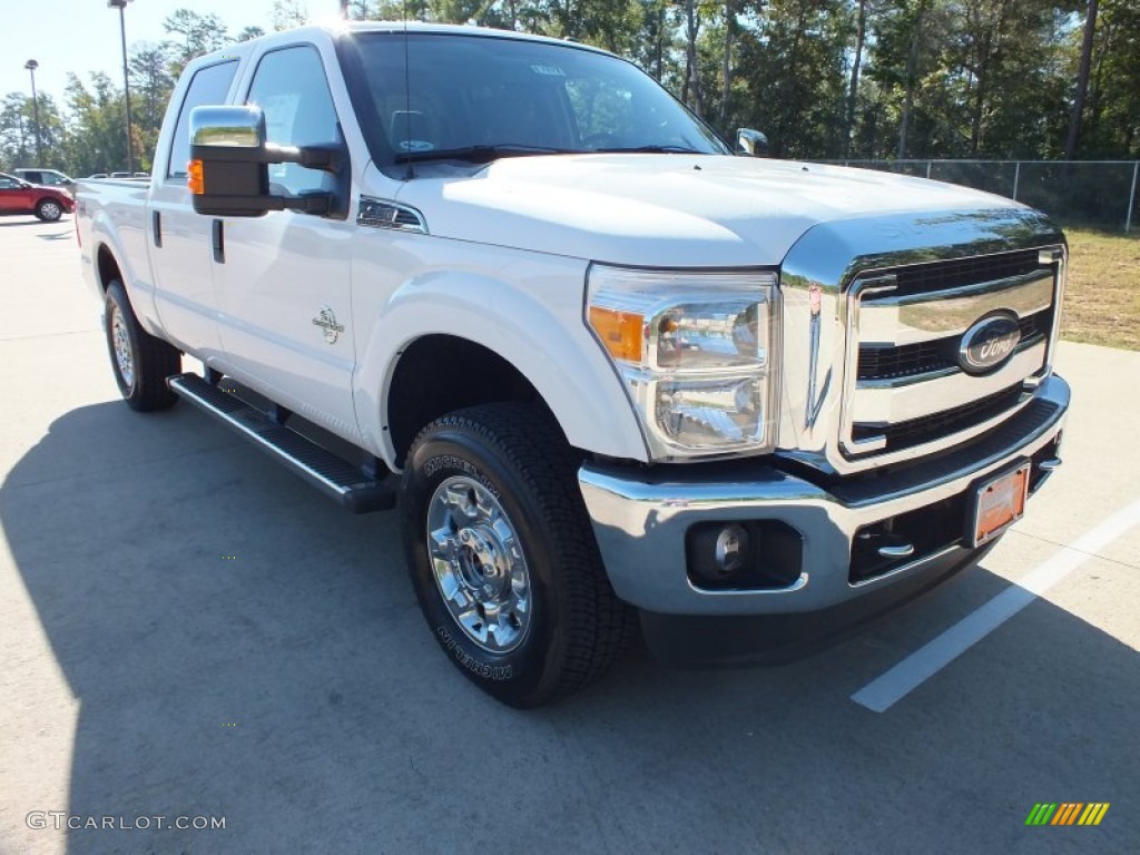 2012 F250 Super Duty XLT Crew Cab 4x4 - Oxford White / Steel photo #1