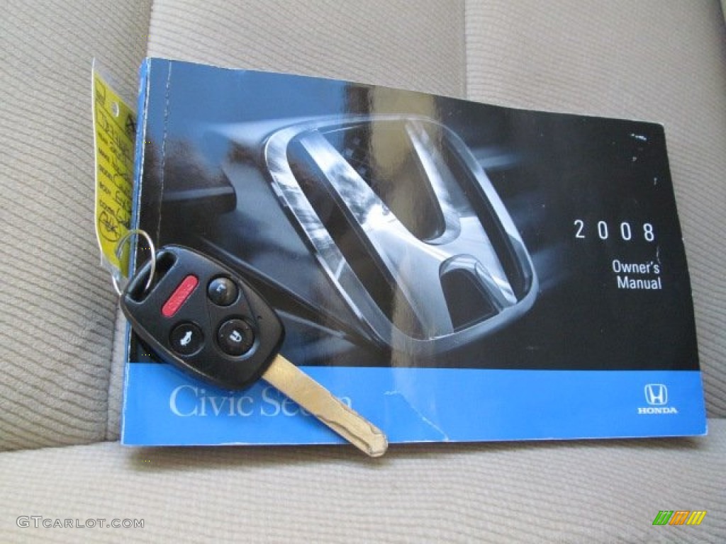2008 Civic EX Sedan - Borrego Beige Metallic / Ivory photo #18