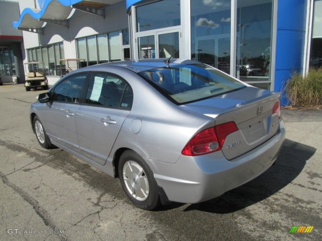 2008 Civic Hybrid Sedan - Opal Silver Blue Metallic / Blue photo #4