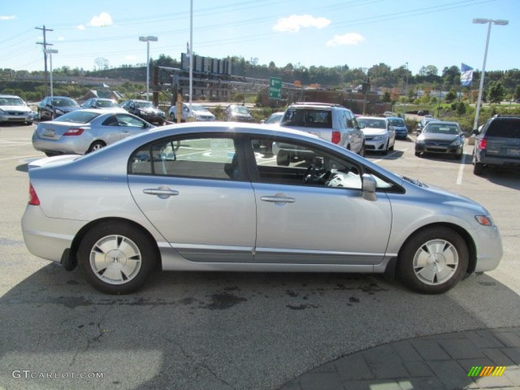 2008 Civic Hybrid Sedan - Opal Silver Blue Metallic / Blue photo #8