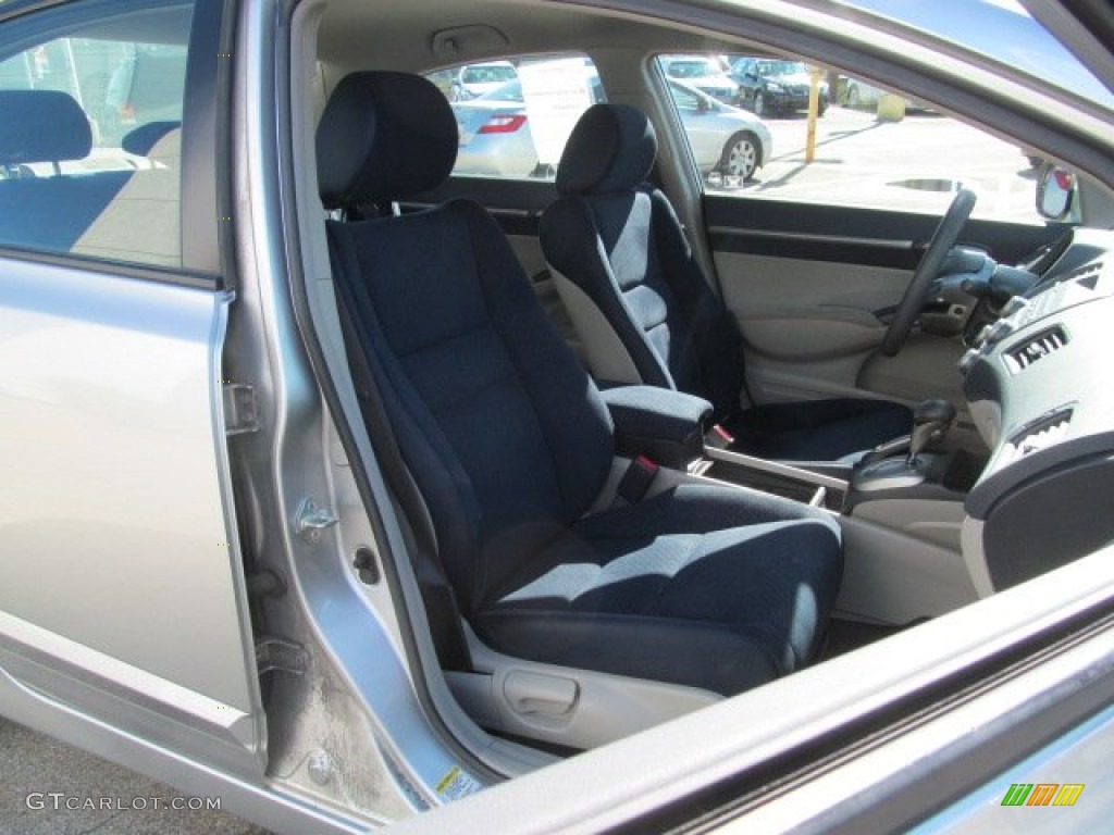 2008 Civic Hybrid Sedan - Opal Silver Blue Metallic / Blue photo #11