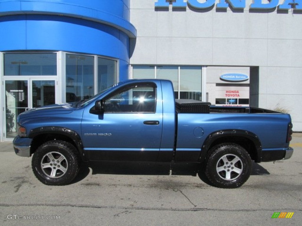 2004 Ram 1500 SLT Regular Cab 4x4 - Atlantic Blue Pearl / Dark Slate Gray photo #3