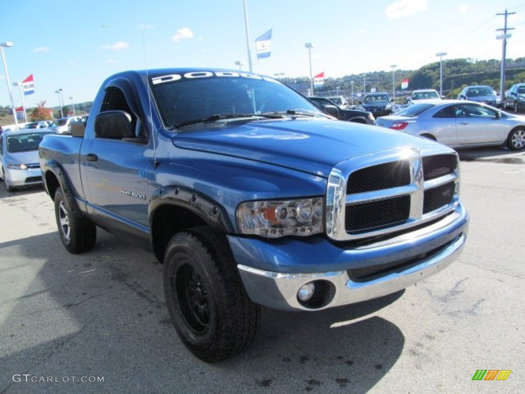 2004 Ram 1500 SLT Regular Cab 4x4 - Atlantic Blue Pearl / Dark Slate Gray photo #12