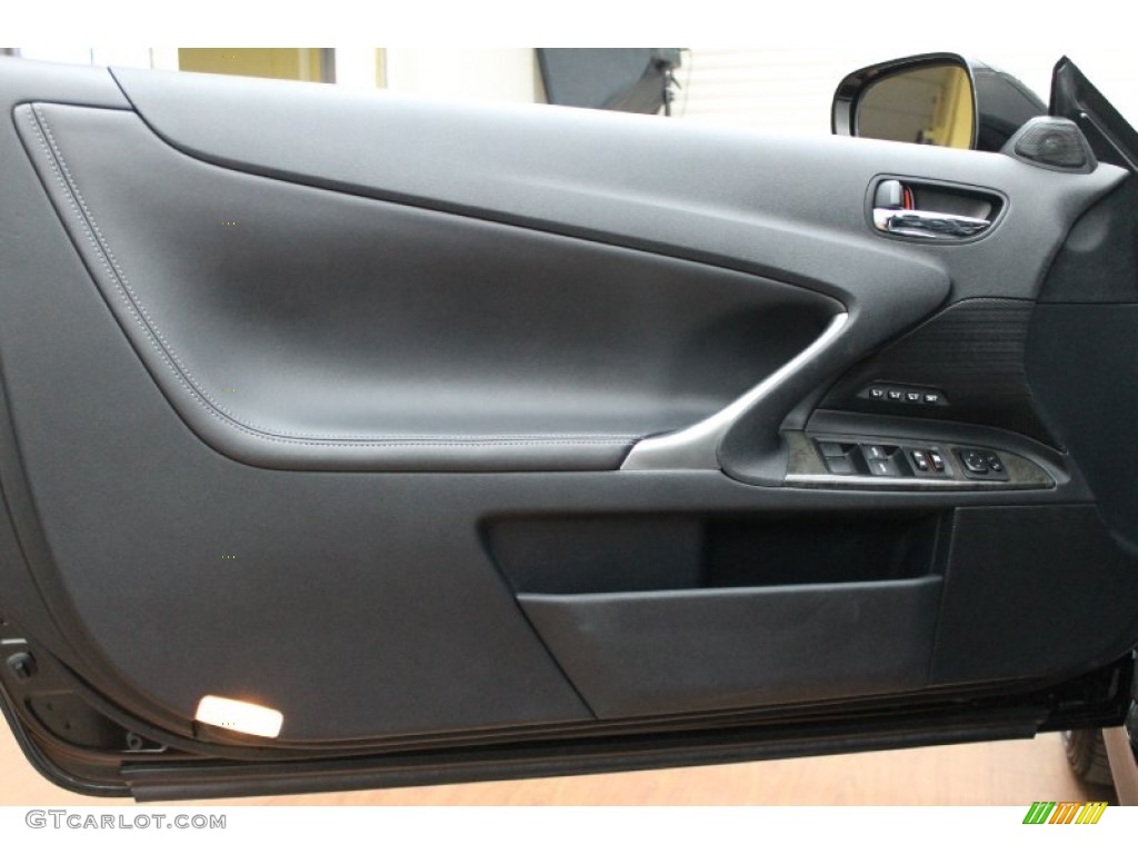 2011 Lexus IS 350C Convertible Black Door Panel Photo #71019785