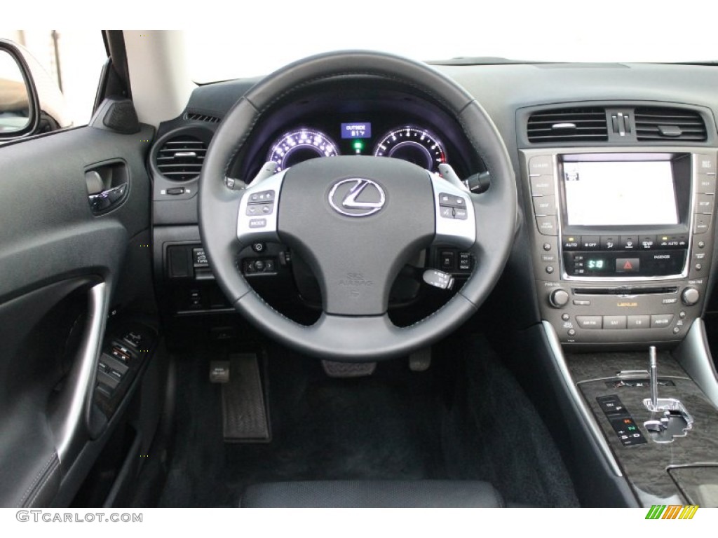 2011 Lexus IS 350C Convertible Black Dashboard Photo #71019917
