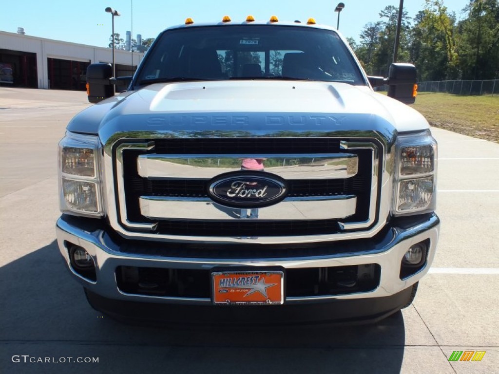 2012 F350 Super Duty Lariat Crew Cab 4x4 Dually - Ingot Silver Metallic / Black photo #11