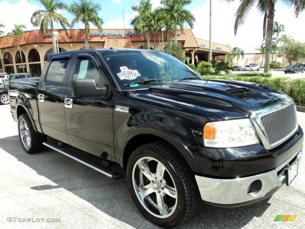 2006 F150 Lariat SuperCrew - Black / Black photo #2