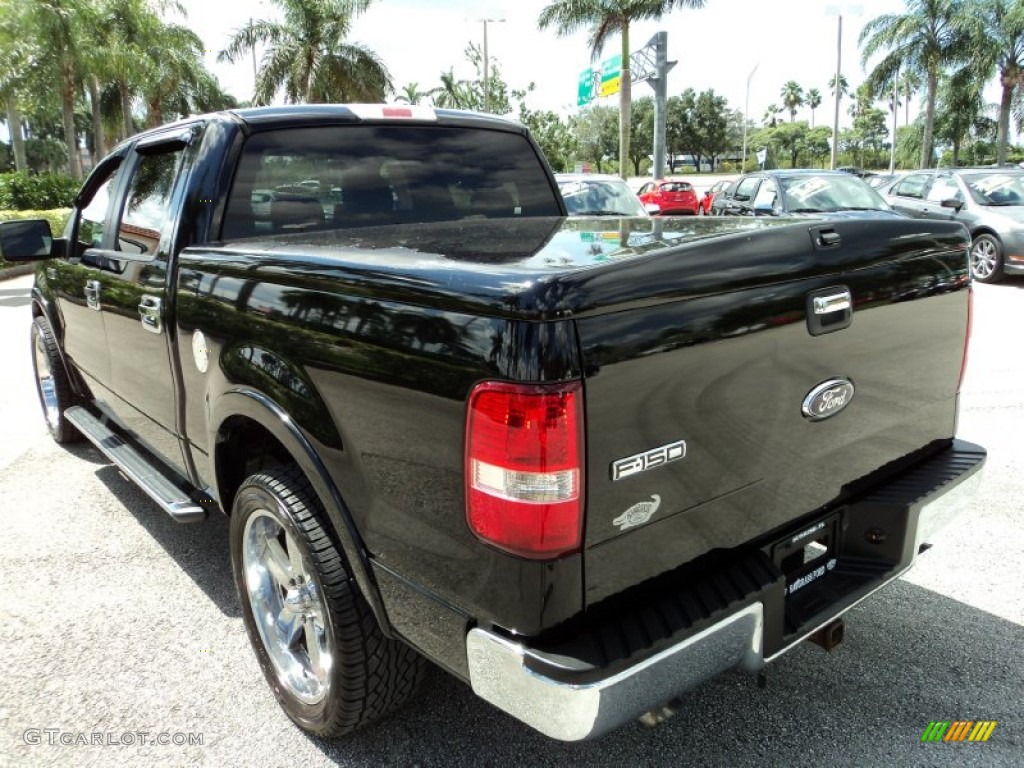 2006 F150 Lariat SuperCrew - Black / Black photo #9