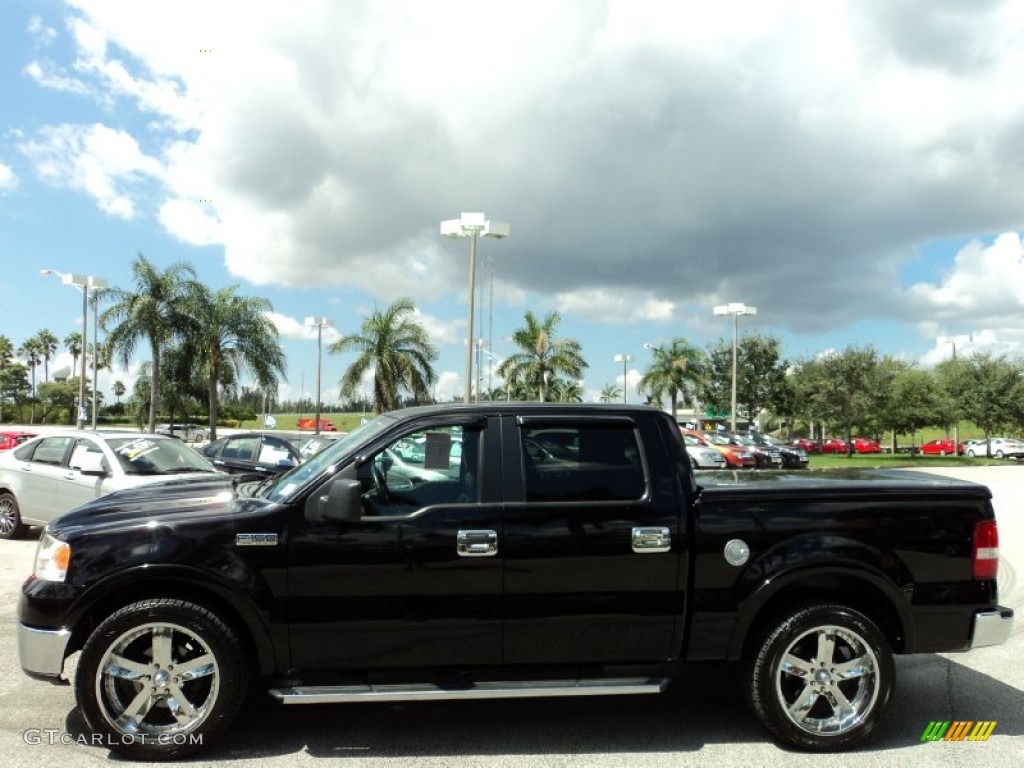 2006 F150 Lariat SuperCrew - Black / Black photo #12