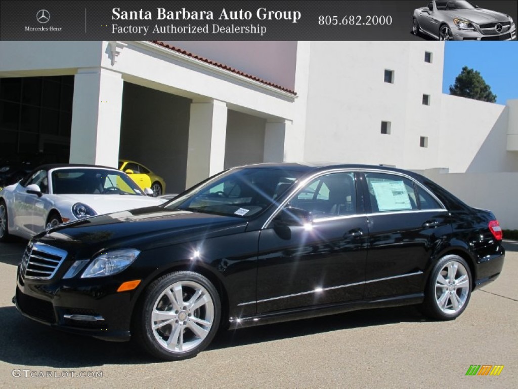 2013 E 350 Sedan - Black / Almond photo #1