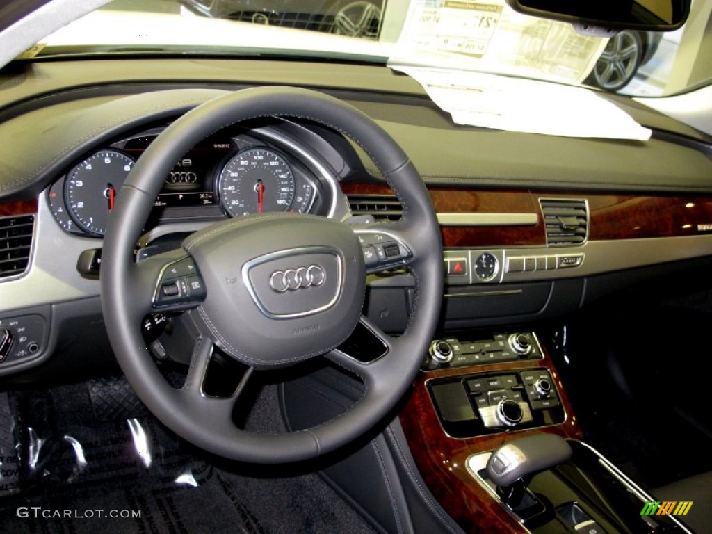 2013 Audi A8 4.0T quattro Black Dashboard Photo #71022491