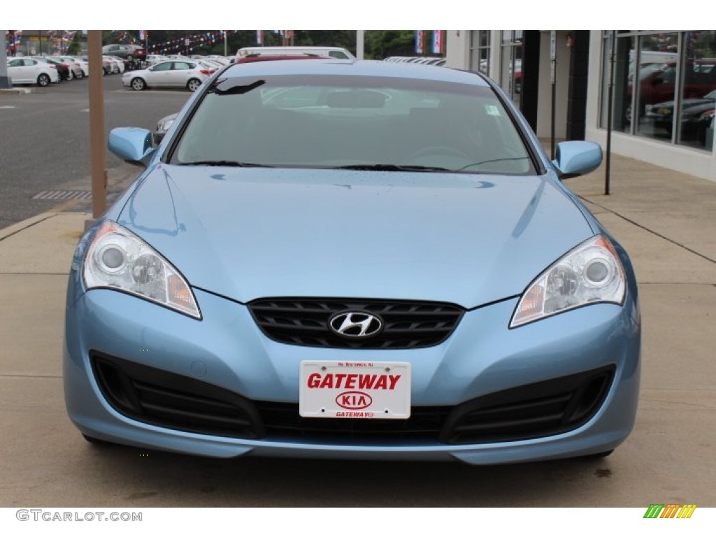 2010 Genesis Coupe 2.0T - Aqua Minerale Blue / Black photo #2