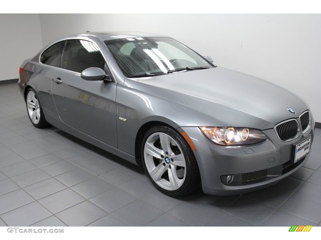 2008 3 Series 335i Coupe - Space Grey Metallic / Black photo #8