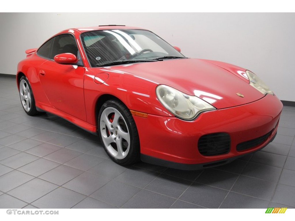 2003 911 Carrera 4S Coupe - Guards Red / Black photo #1