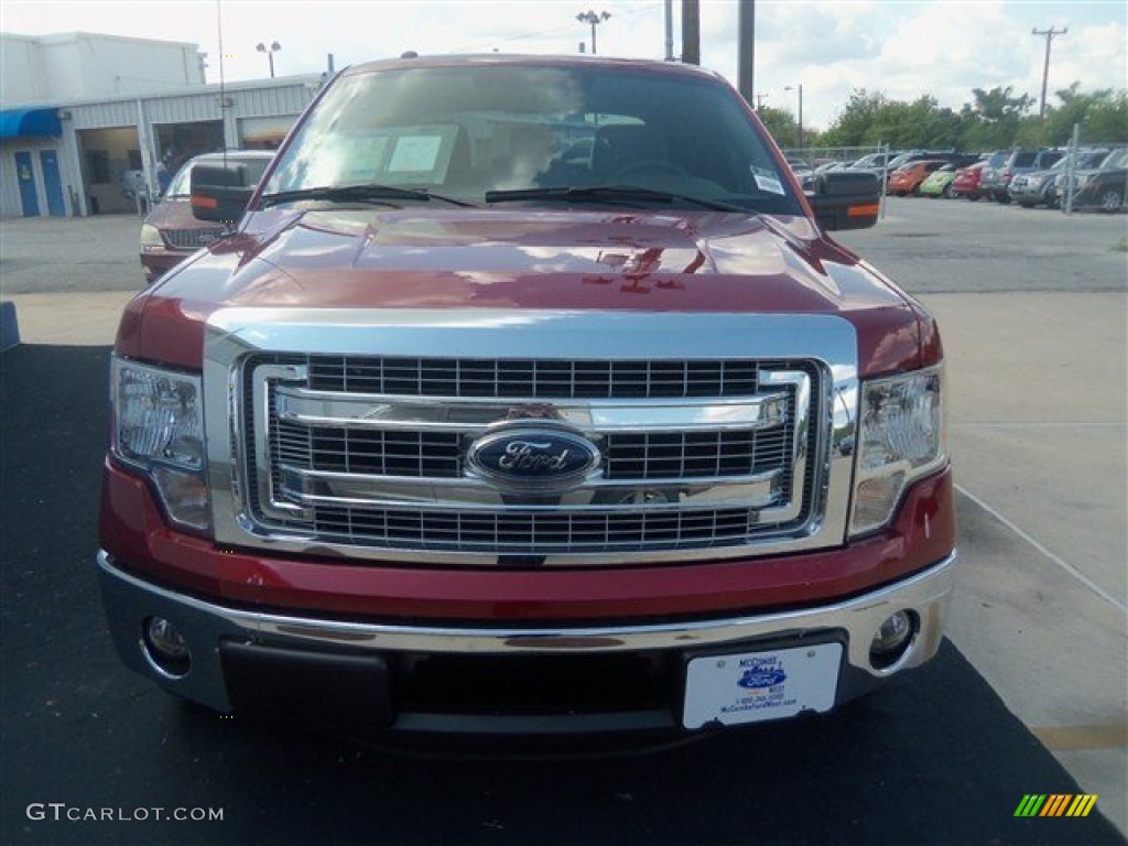 2013 F150 XLT SuperCrew - Ruby Red Metallic / Steel Gray photo #10