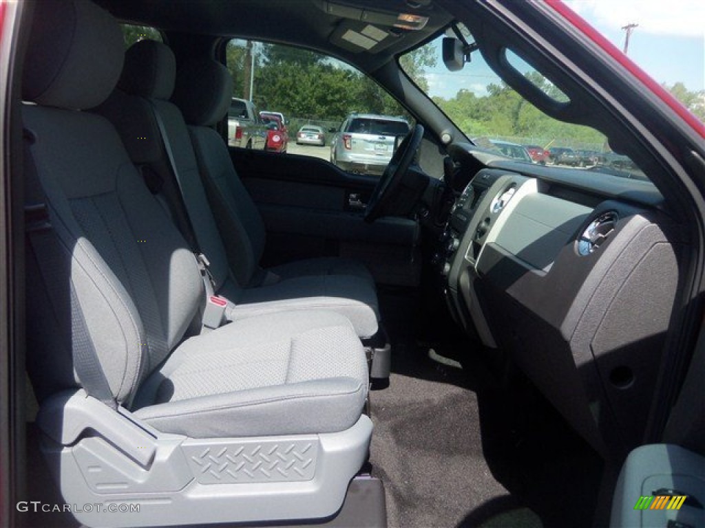 2013 F150 XLT SuperCrew - Ruby Red Metallic / Steel Gray photo #15