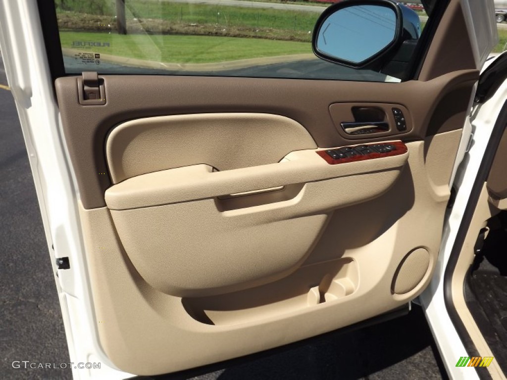 2013 Sierra 1500 SLT Crew Cab 4x4 - White Diamond Tricoat / Very Dark Cashmere/Light Cashmere photo #12
