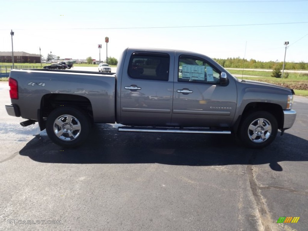 2013 Silverado 1500 LT Crew Cab 4x4 - Graystone Metallic / Light Titanium/Dark Titanium photo #4