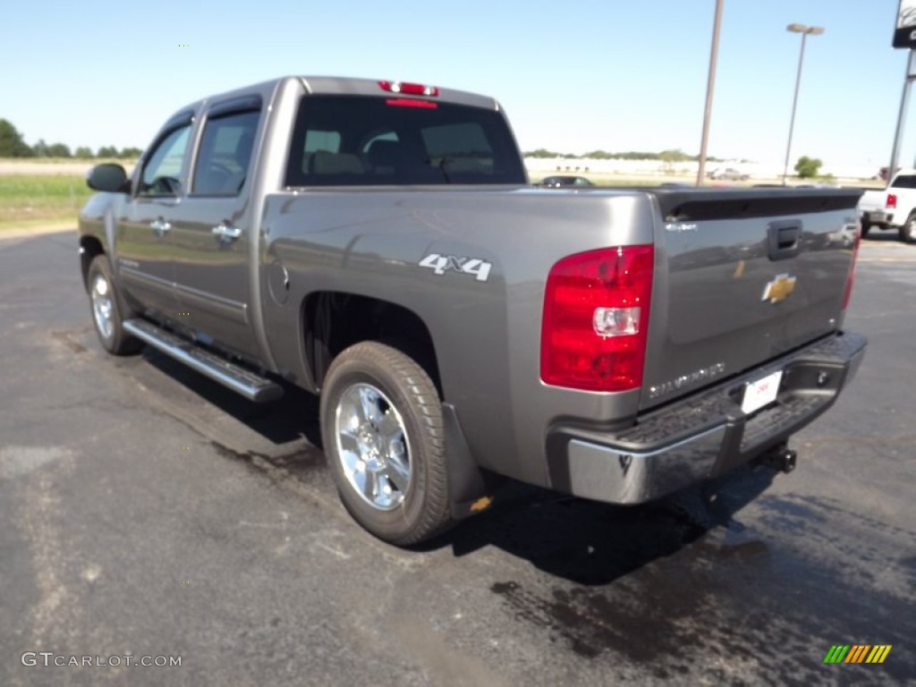 2013 Silverado 1500 LT Crew Cab 4x4 - Graystone Metallic / Light Titanium/Dark Titanium photo #7