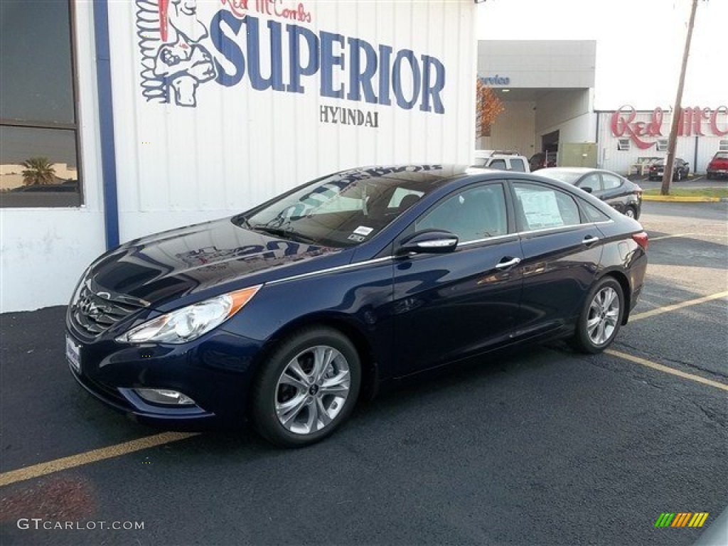 2013 Sonata Limited - Indigo Night Blue / Gray photo #2